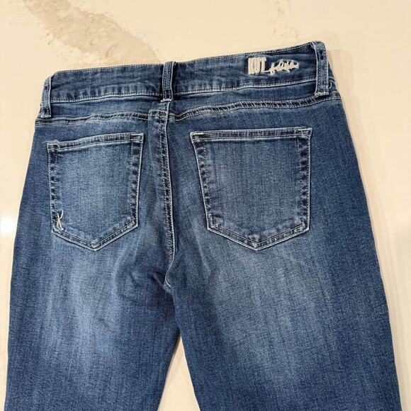 KUT From The Kloth Raw Hem Straight Denim Jeans Women’s 6 Dark Blue Wash Casual - Picture 6 of 10